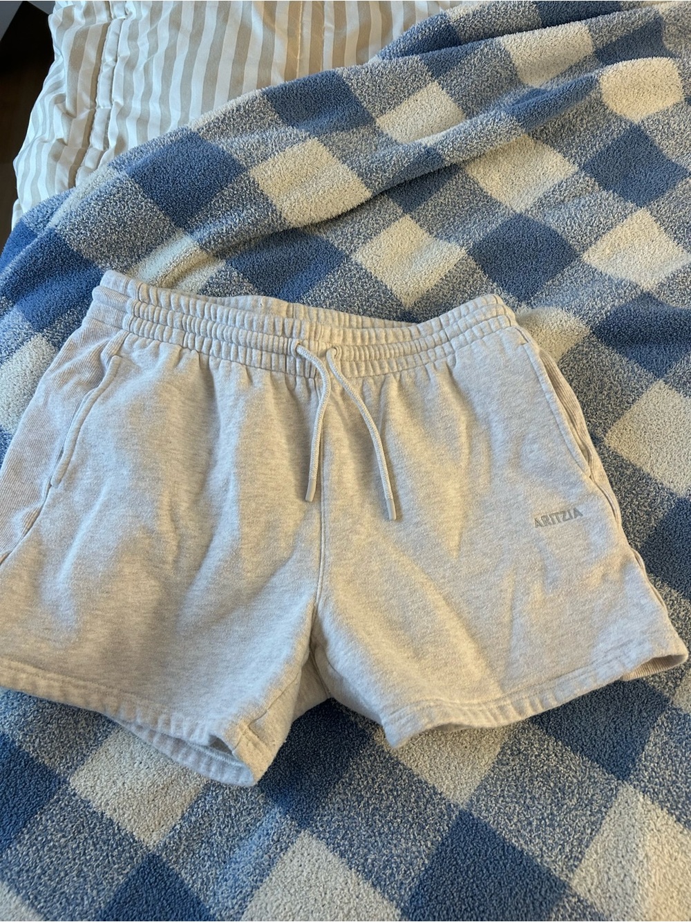 Aritzia Heather Light Gray Terry Lounge Shorts